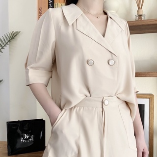 Set vest hè thu Hàn Quốc chất liệu cotton lụa cao cấp