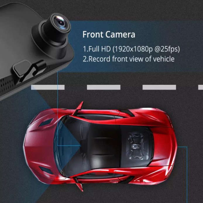 Sản Phẩm Camera hành trình gương ô tô cao cấp Whexune màn hình 12 inch, 4G, Wifi, GPS, cảnh báo ADAS. Bảo hành 12 th