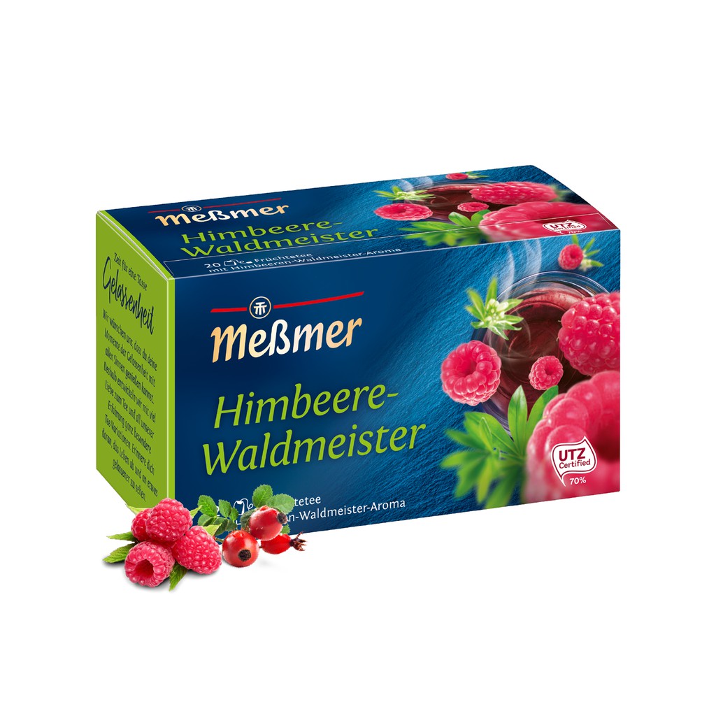 Trà Túi Lọc Phúc Bồn Tử Messmer/ Raspberry Woodruff Hộp 20 Gói - Trà Trái Cây/ Nhập Khẩu Từ Đức