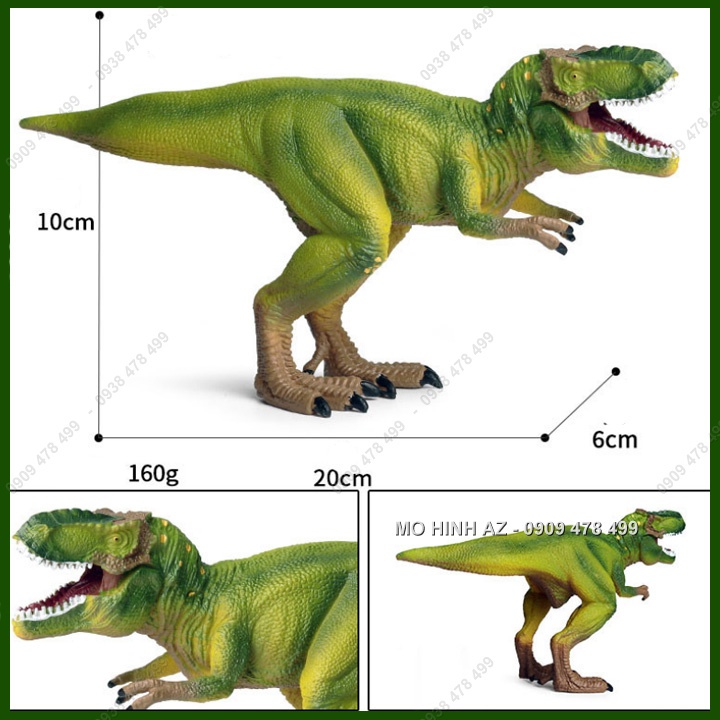 Mô Hình Khủng Long Bạo Chúa T-Rex Xanh Vàng  - Dài 23cm - 77321