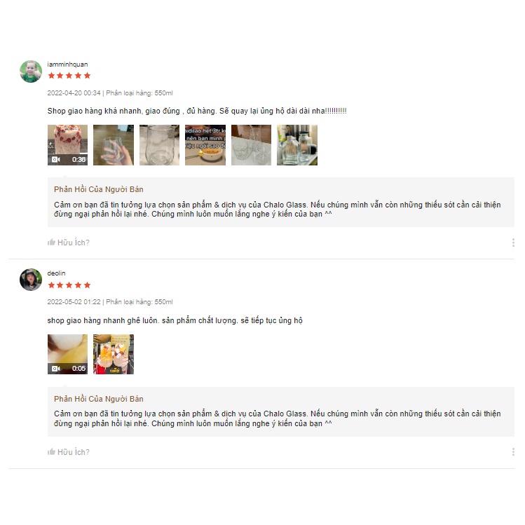 Ly thủy tinh đáy bầu 480ml - 550ml  (Thủy tinh chịu nhiệt Borosilicat) - CTR02 - (Ly trơn, không in hình)