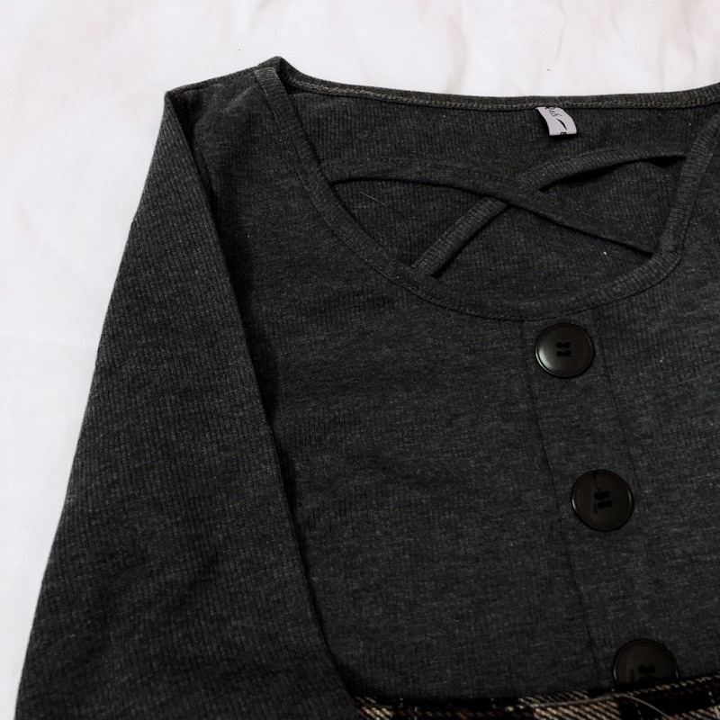 Set áo dây chéo ngực kèm chân váy tennis kẻ (Ảnh thật/ Video