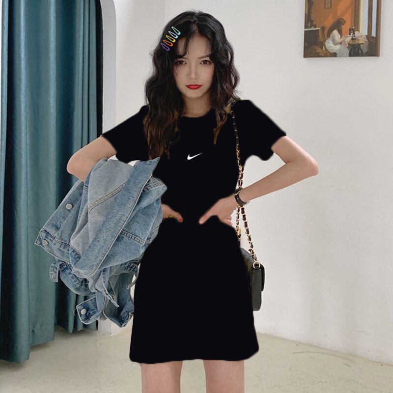 Đầm Thun Cotton Ngắn Tay Phong Cách Hàn Quốc Năng Động Dành Cho Nữ | BigBuy360 - bigbuy360.vn