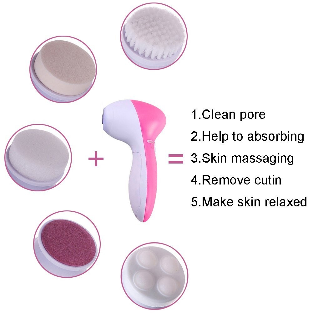 Máy rửa mặt massage 5 trong 1 beauty care massager