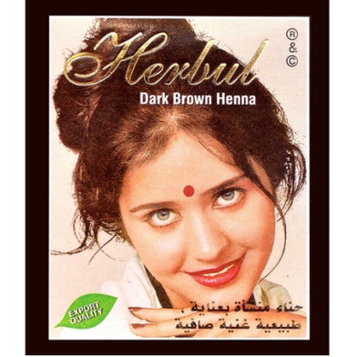 Bột Nhuộm Tóc Herbul Henna Dark Brown - Màu Nâu Sẫm