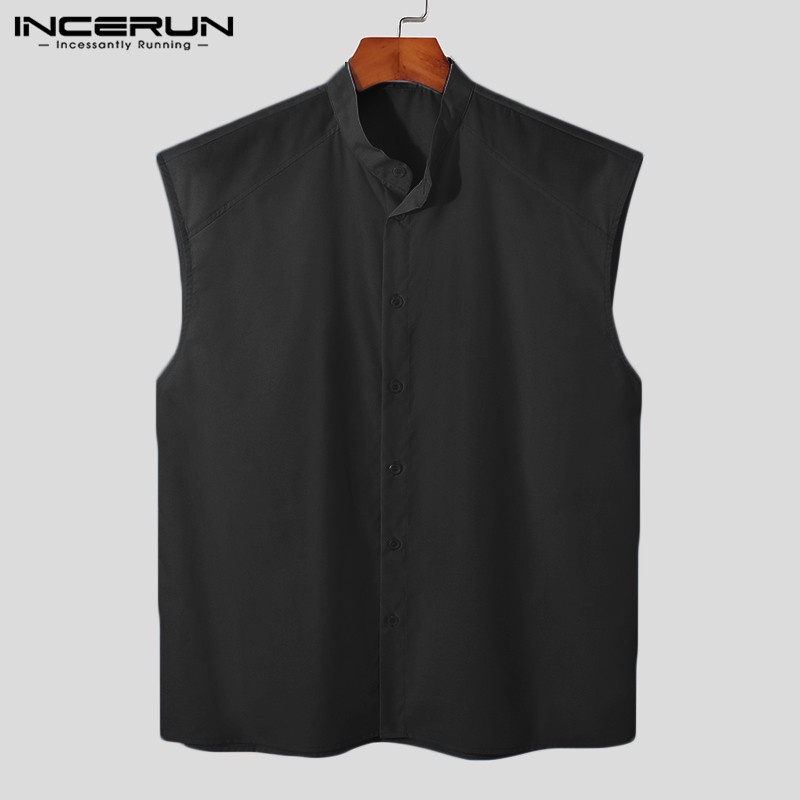 INCERUN Áo Tank Top Sát Nách Màu Sắc Thanh Lịch Cho Nam