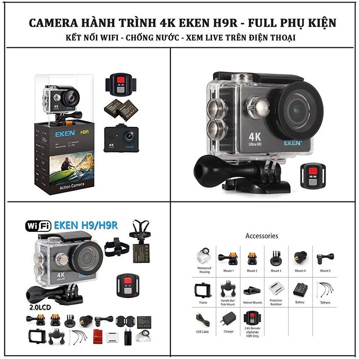 Camera Hành trình thể thao 4K ENKEN H9R