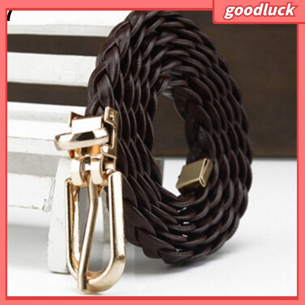 Dây Nịt Bản Hẹp Bằng Da Giả Cho Nữ