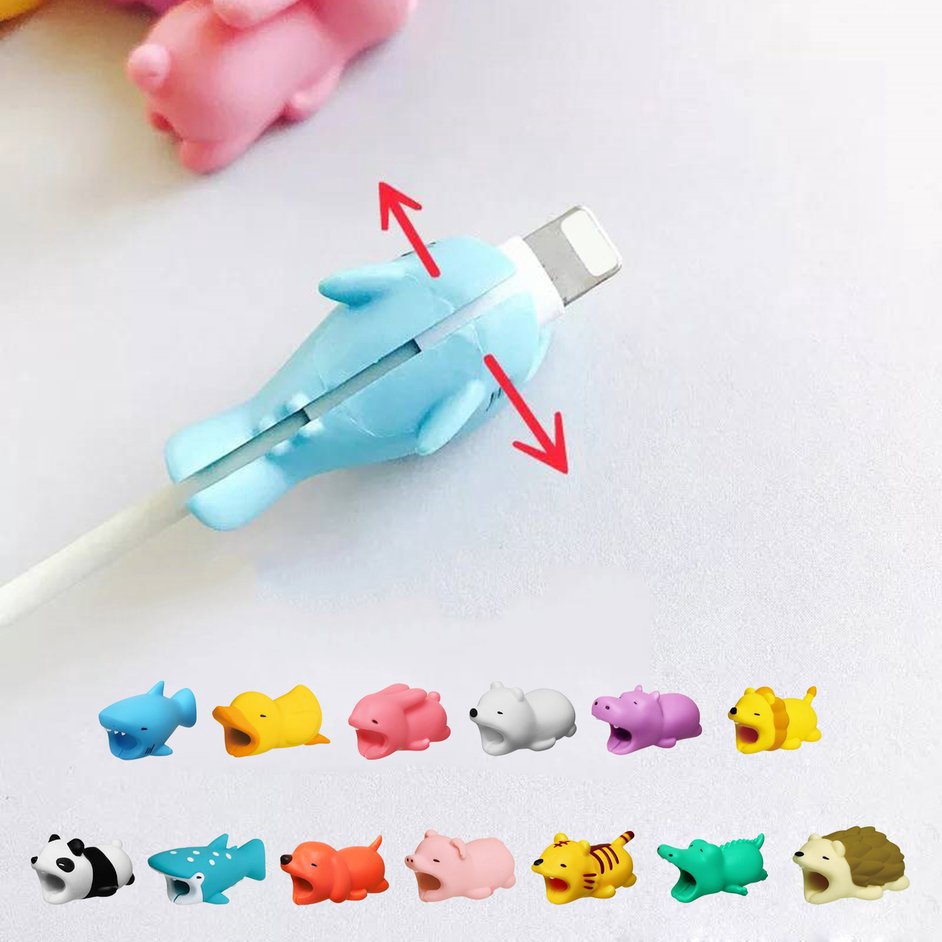 Phụ kiện bảo vệ dây cáp USB chống đứt hình động vật hoạt hình dễ thương tiện dụng