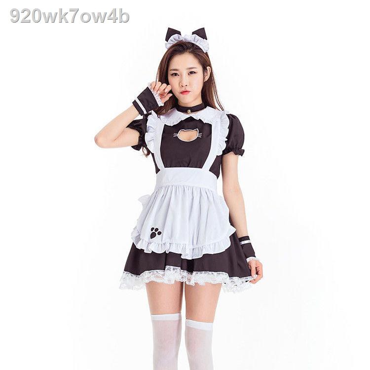 Chân váychân váy tennis✲✑₪Trang phục cô mèo cos sexy loli đen và anime trắng lolita Nhật Bản gái mềm mại nữ hầu đồ