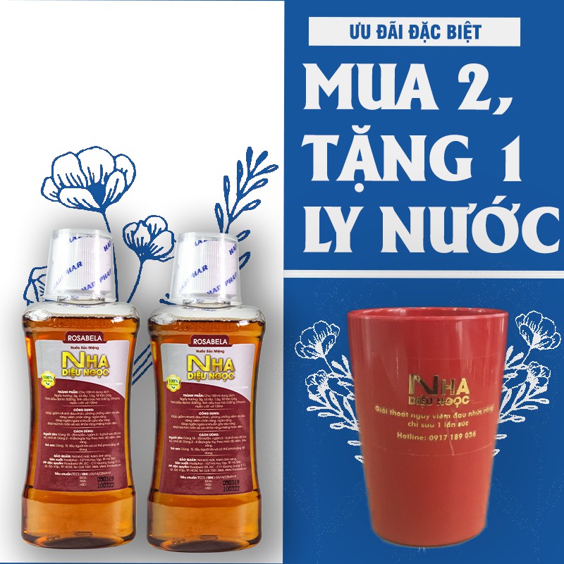 Nước súc miệng giảm nhanh đau nhức răng Nha Diệu Ngọc ❤️FREESHIP❤️ An toàn từ thảo dược thiên nhiên [Hàng chính hãng]