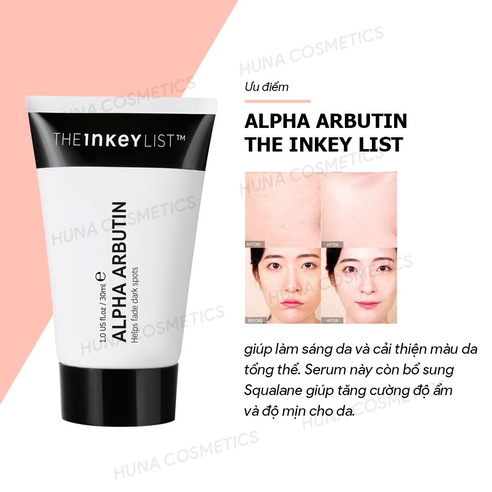 [BILL SEPHORA] SERUM ALPHA ARBUTIN  CỦA THE INKEY LIST 30ML  GIÚP LÀM TRẮNG DA, SÁNG DA, GIẢM SẮC TỐ, NÁM