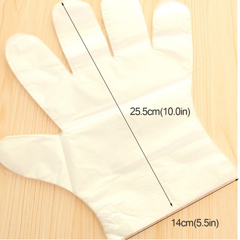 Set 50/100 Găng Tay Nylon Dùng Một Lần Tiện Dụng Thân Thiện Với Môi Trường