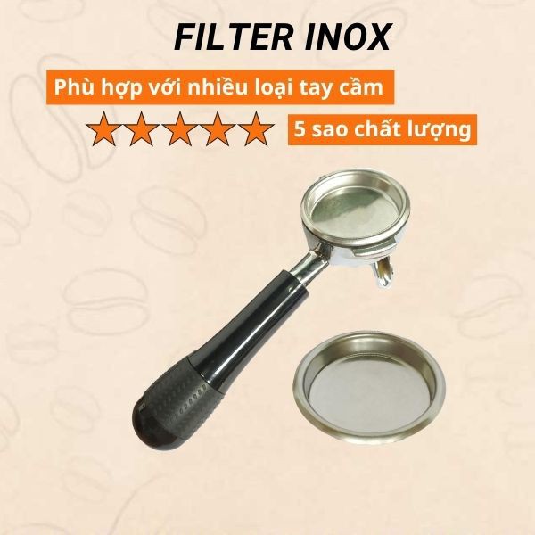 Filter mù inox vệ sinh máy pha cà phê