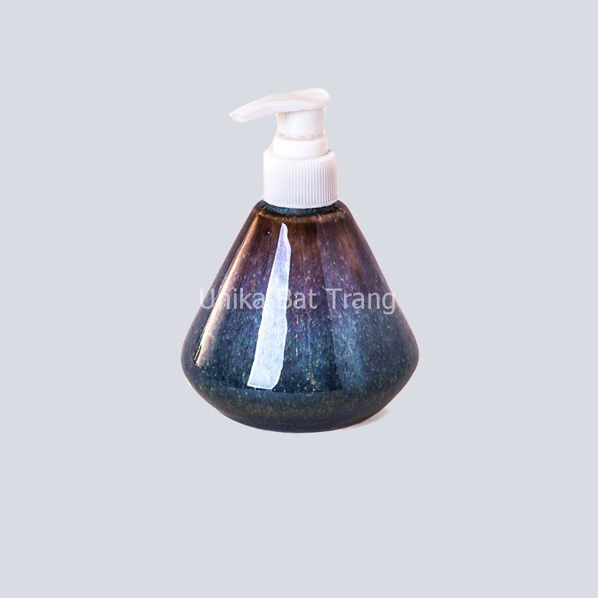 Bình Xịt Đựng Dầu Gội - Dầu Xả - Sữa Tắm Men Hồng Tuyết - Gốm Sứ Cao Cấp Bát Tràng