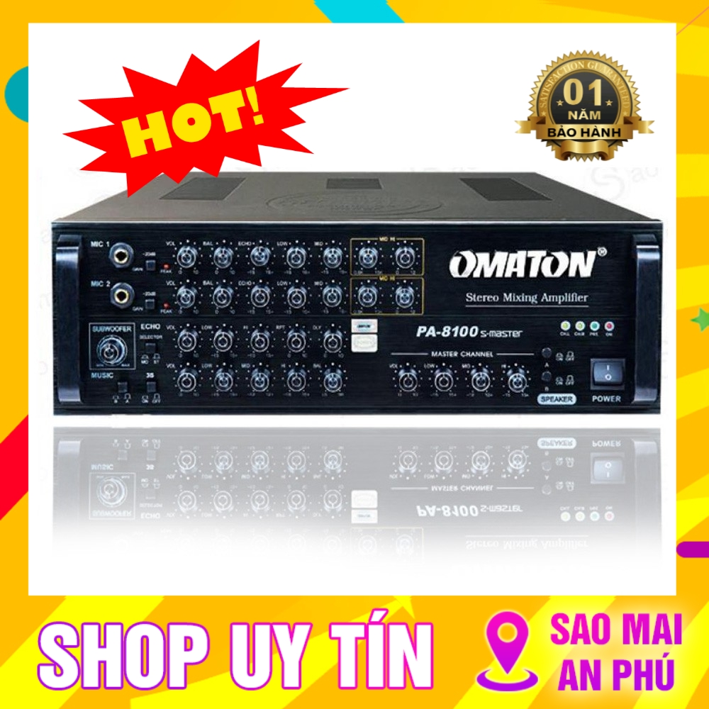 Ampli Nghe nhạc, Amply Karaoke OMATON PA-8100S-MASTER HÀNG CAO CẤP