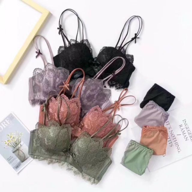 Bộ Đồ Lót Phối Ren Vương Miện mã 9039