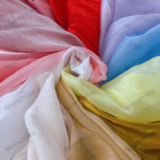 ⚡Giá gốc⚡ Vải voan tơ xước có vệt óng ánh siêu đẹp khổ 1m5