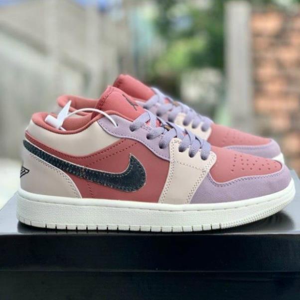 📢 Giày Thể Thao, Giày Sneaker Jordan Cổ Thấp Mix Hồng Cam Tím