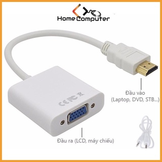 Cáp chuyển đổi HDMI ra VGA-AV. hdmi to vga có âm thanh hàng chất lượng.bảo hành 6 tháng - Home.mall