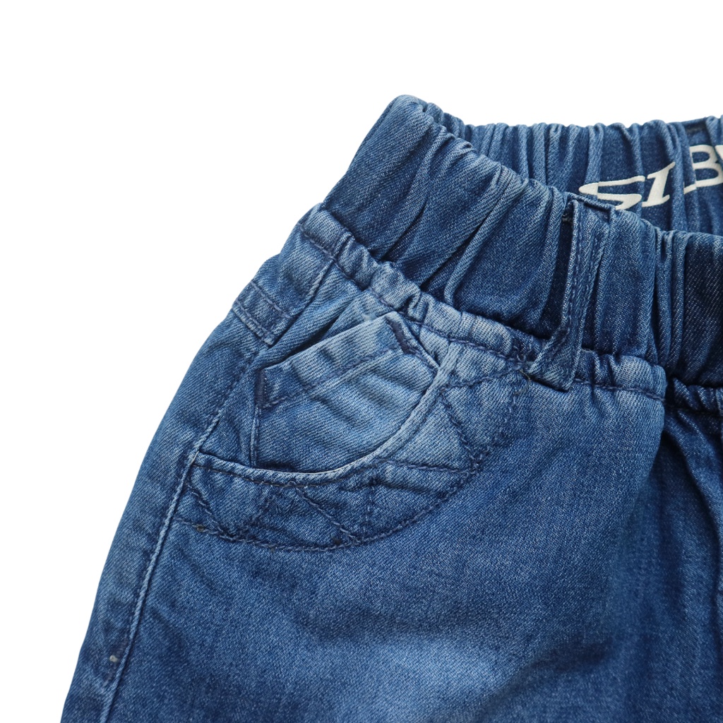 Quần Short Jean Bé Gái Phối Miệng Túi Ziczac SILBER KIDS