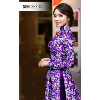 🌼Vải áo dài lụa 3D hoa nhí đồng phục (đặt trước 4 ngày)🌸