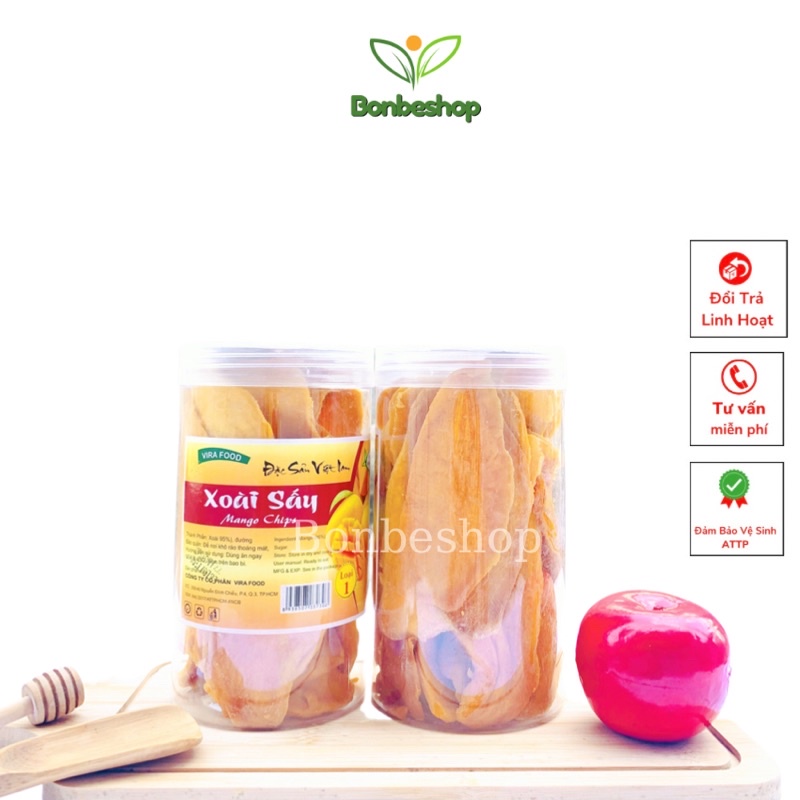 1kg Xoài Sấy Dẻo Không Đường Ngọt Dịu, Thơm Ngon