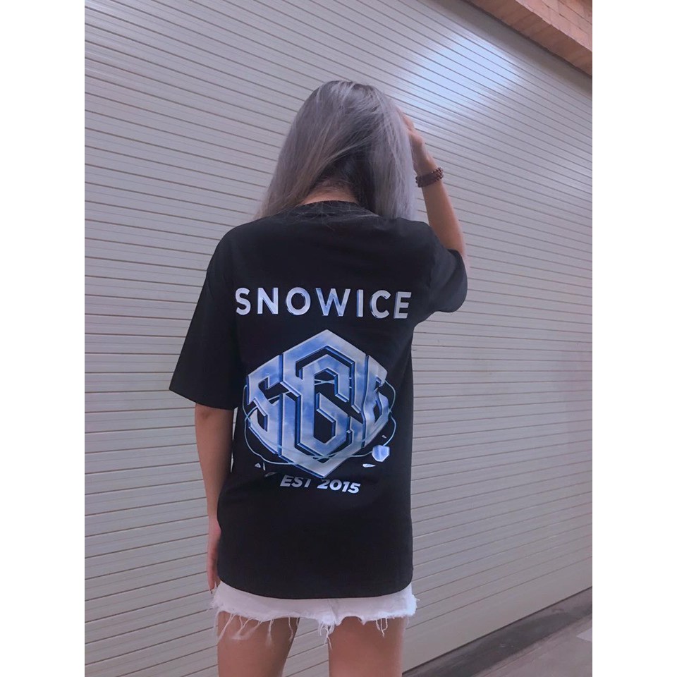 Áo thun tay lỡ snowice Sges form rộng unisex nam nữ streetwear