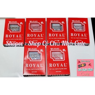 Bộ bài nhựa Đài Loan Royal cao cấp đủ 2 màu Xanh, Đỏ