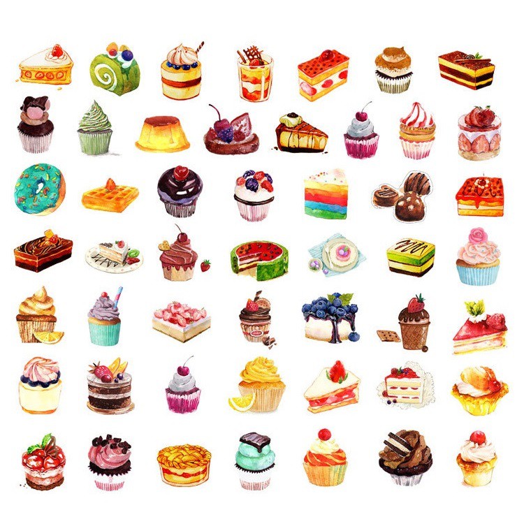 Hộp 50 sticker giấy SH5002 Gachini