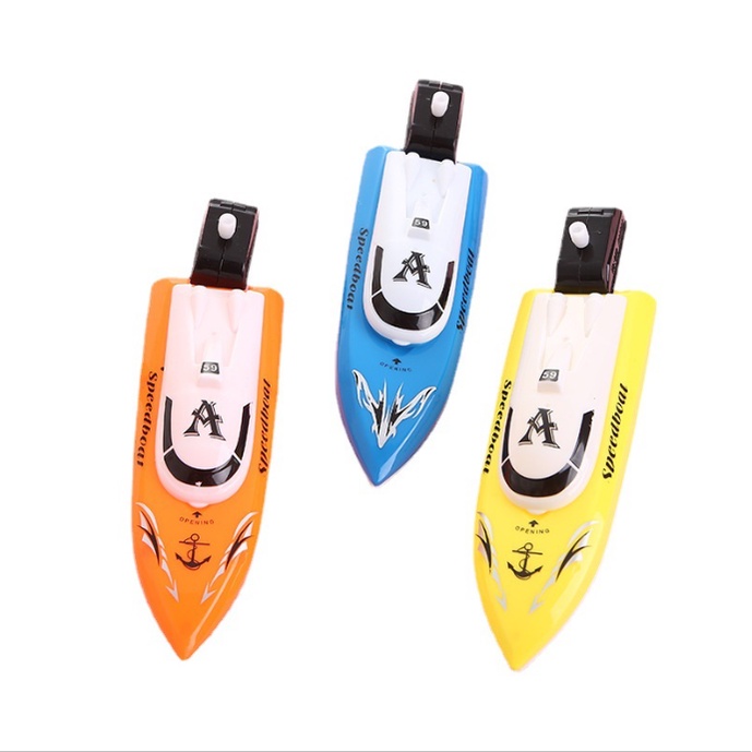 Đồ Chơi Trẻ Em Thuyền Cano Nhựa ABS Chạy Dây Cót