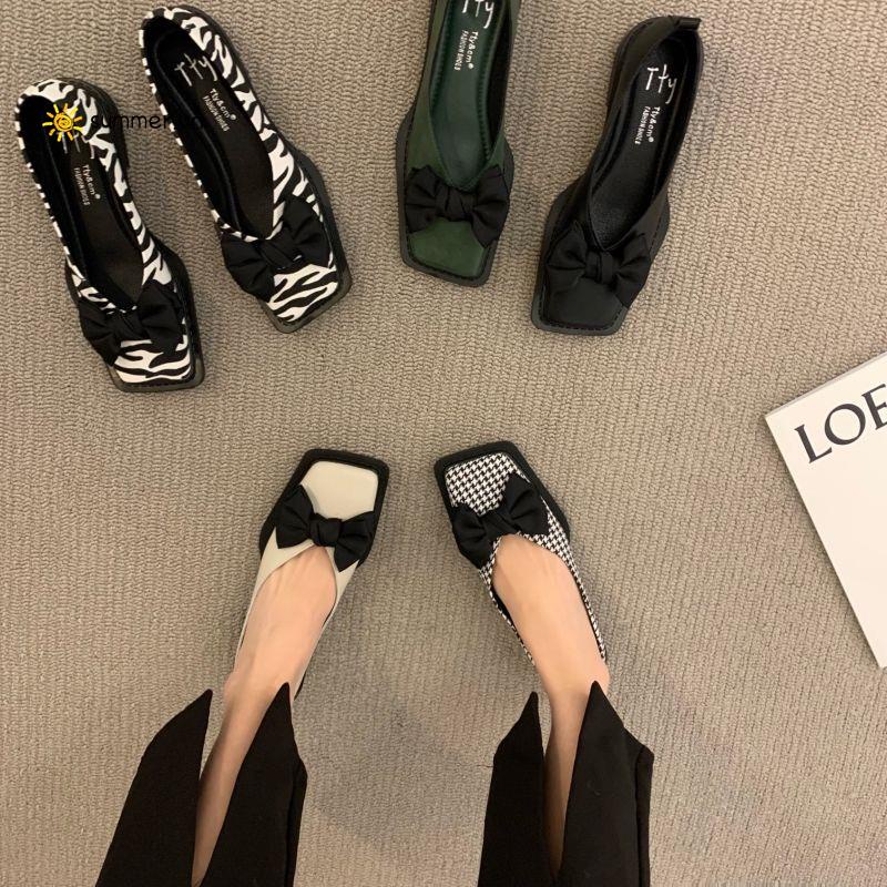 Giày Búp Bê Đế Bệt 2022 Thiết Kế Mới Thời Trang Mùa Xuân Theo Phong Cách Pháp Cho Nữ