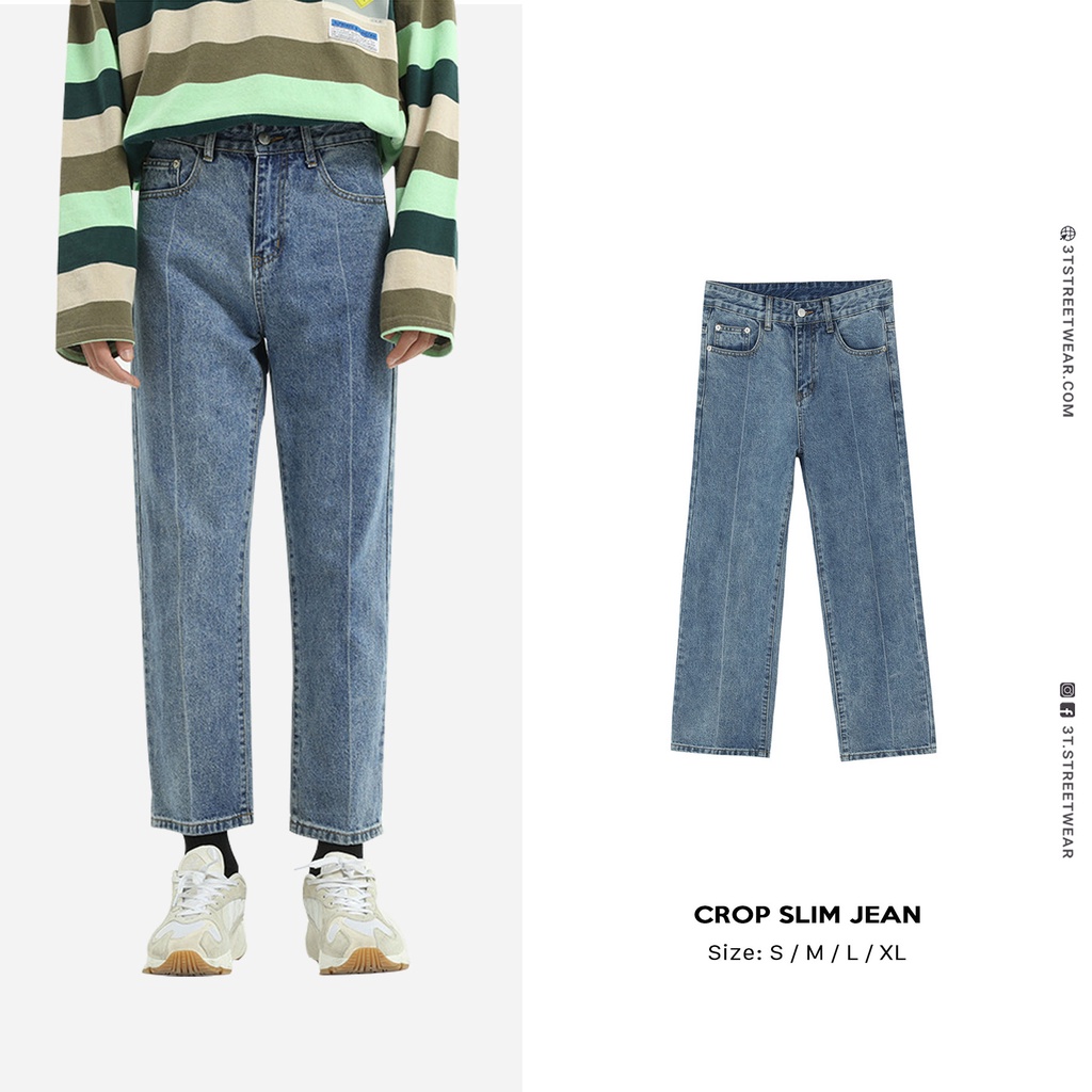 Quần Baggy Jean Màu Xanh | Baggy Slim Fit Jean