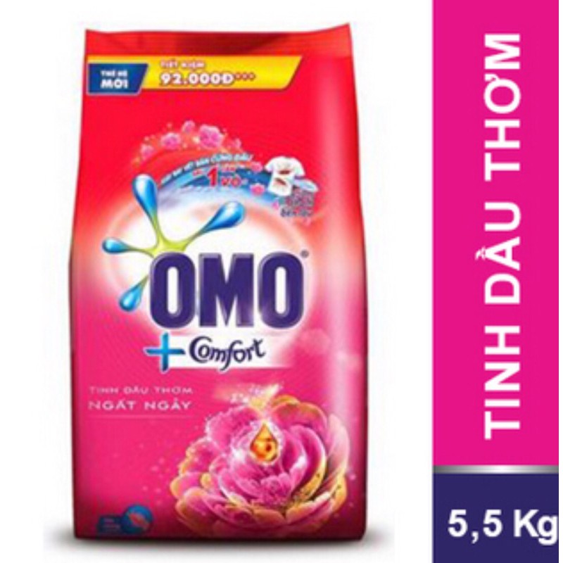 Bột giặt OMO Comfort tinh dầu thơm ngất ngây 5.5kg