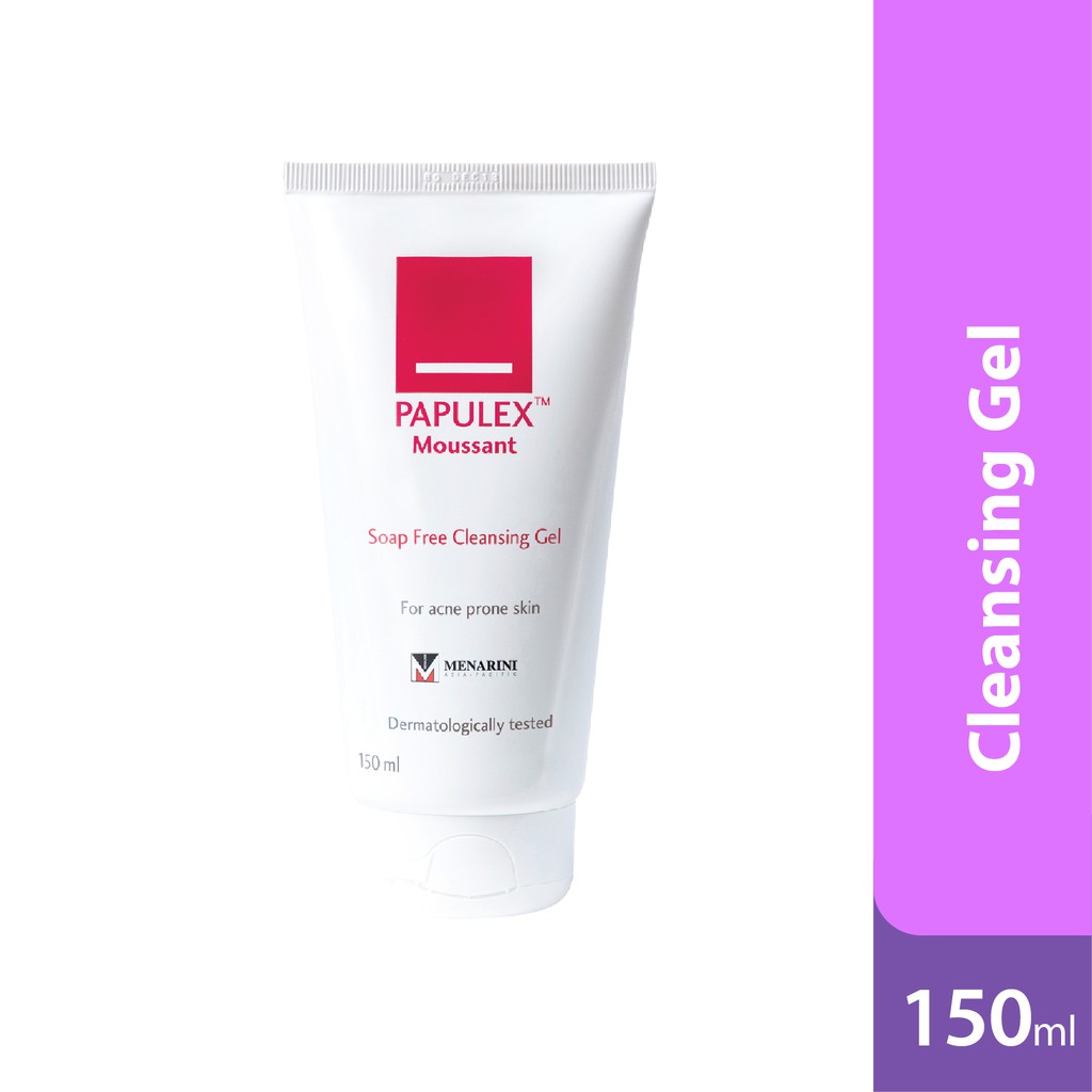 [TEM CTY] PAPULEX Moussant Soap Free Cleansing Gel 150mL - Sữa Rửa Mặt Ngăn Ngừa & Giảm Mụn Trứng Cá 150ml