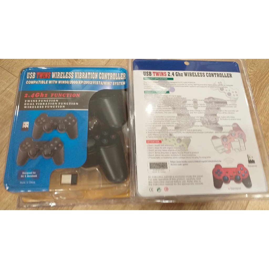 Tay Cầm Game Đôi, Không Dây 2.4 Ghz, Dùng Cho PC & Notebook