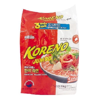 E - Mì Koreno Jumbo Vị Kim Chi 10 Gói*100G