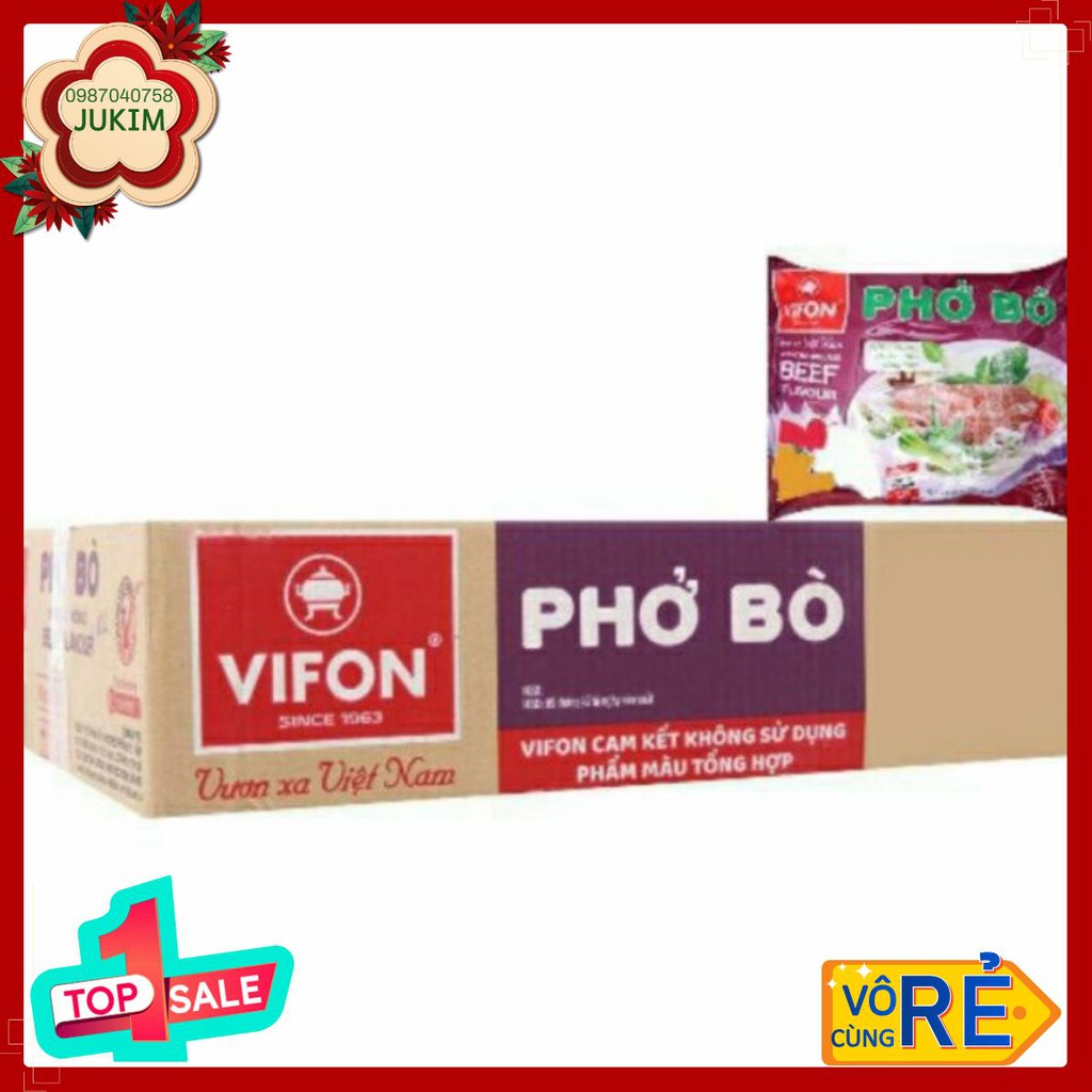 ( DATE MỚI) Thùng phở bò VIFON 30 gói