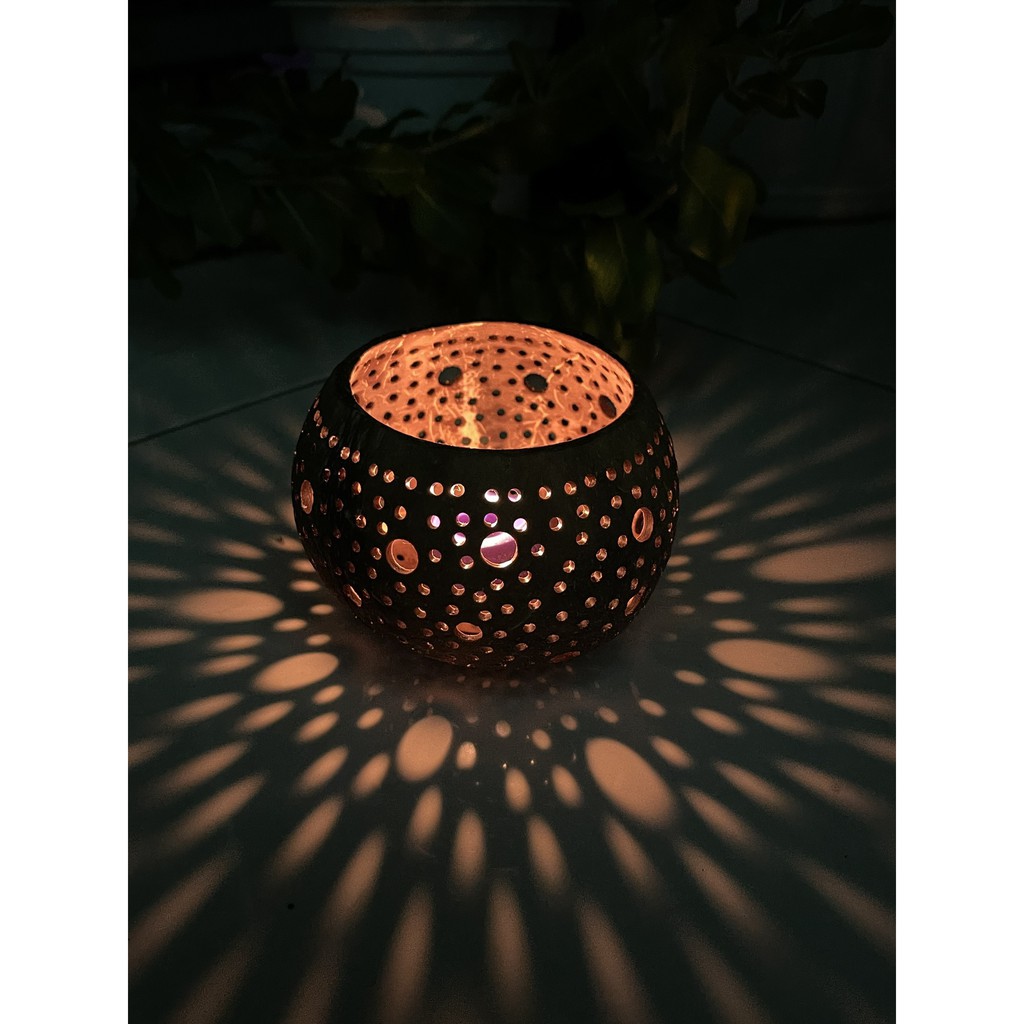 SET ĐẾ DỪA  + 5 HỘP NÊN TEALIGHT