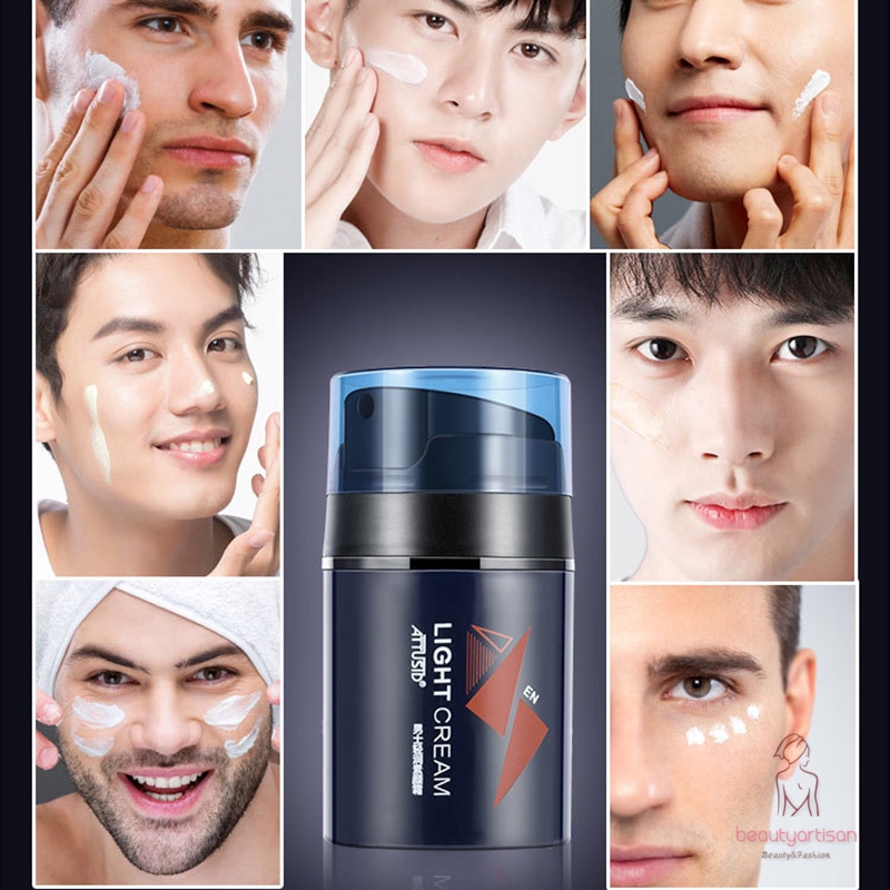 Men Brighten Base BB Cream Foundation Cream Cushion Makeup Cream 50g