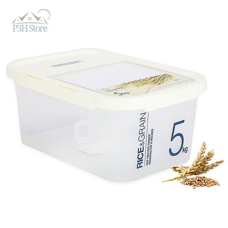Thùng Đựng Gạo 5Kg Lock&amp;Lock Rice&amp;Grain HPL560