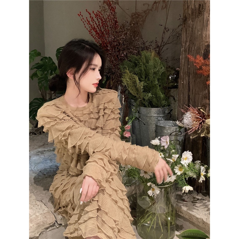 Set đồ nữ phong cách sang trọng khí chất đầu xu hướng mùa thu mới 2022 hàng Quảng Châu cao cấp
