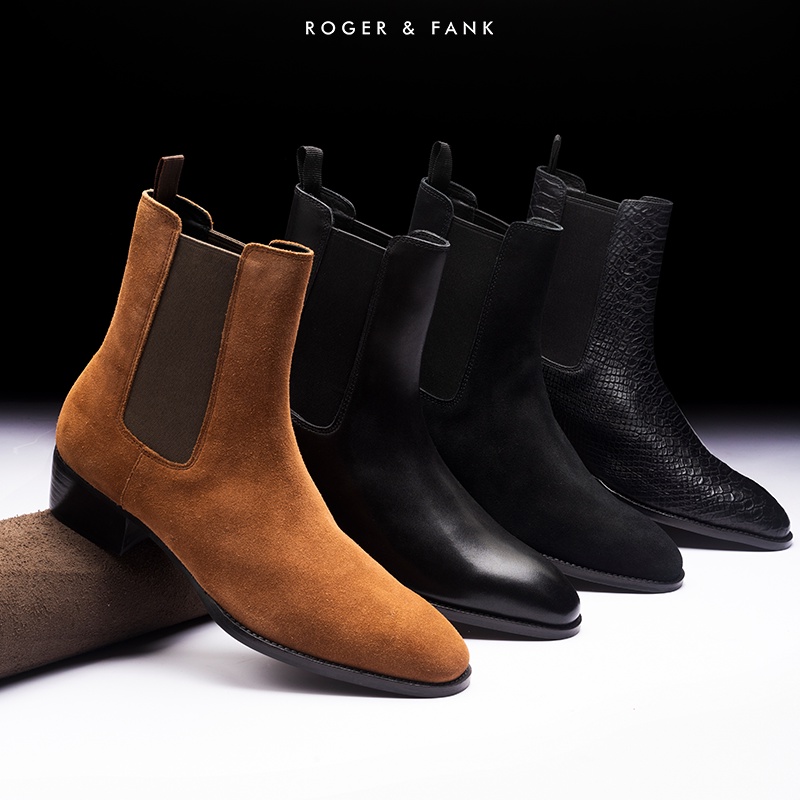 Giày da cao cấp chelsea boots ROGER &amp; FANK