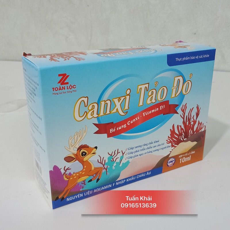 [Kèm Quà Tặng] Canxi cho bé -Canxi tảo đỏ ,giúp xương chắc khỏe, phát triển chiều cao, giảm nguy cơ loãng xương 20 ống