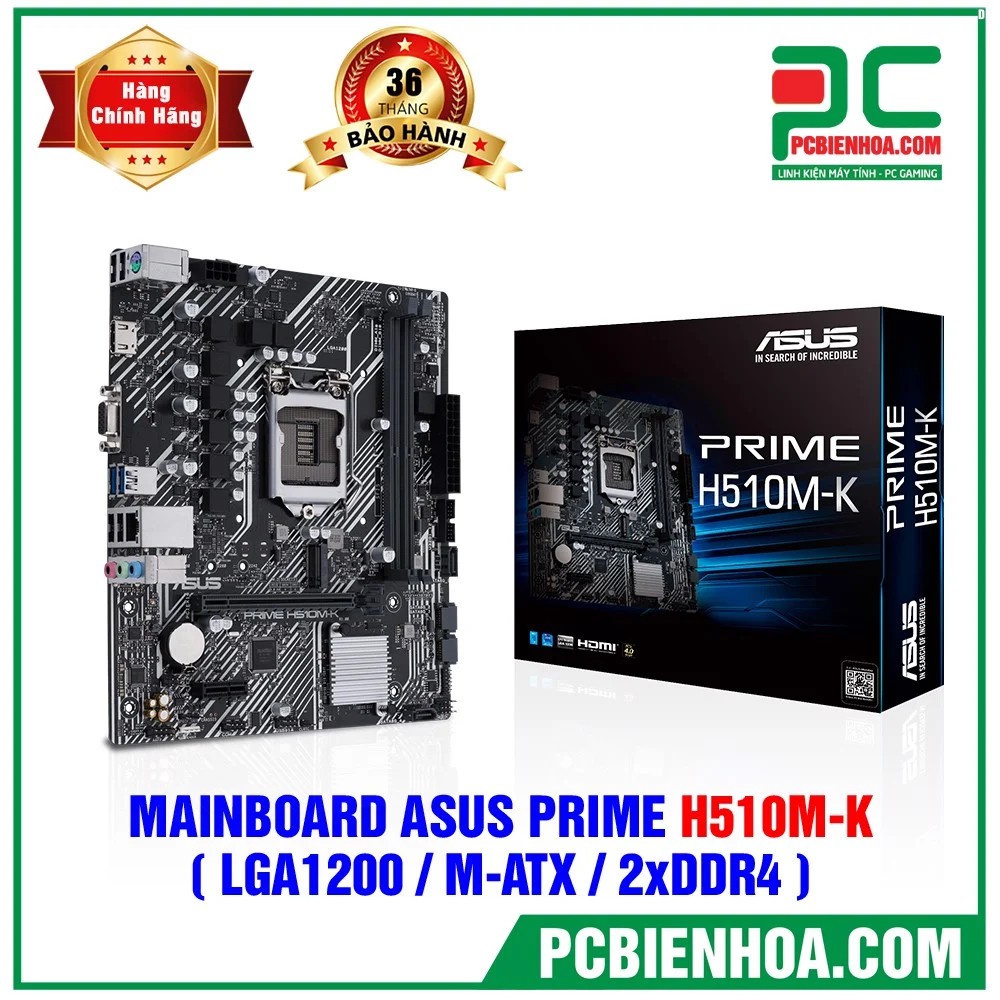 MAINBOARD ASUS PRIME H510MK ( LGA1200 / MATX / 2XDDR4 )