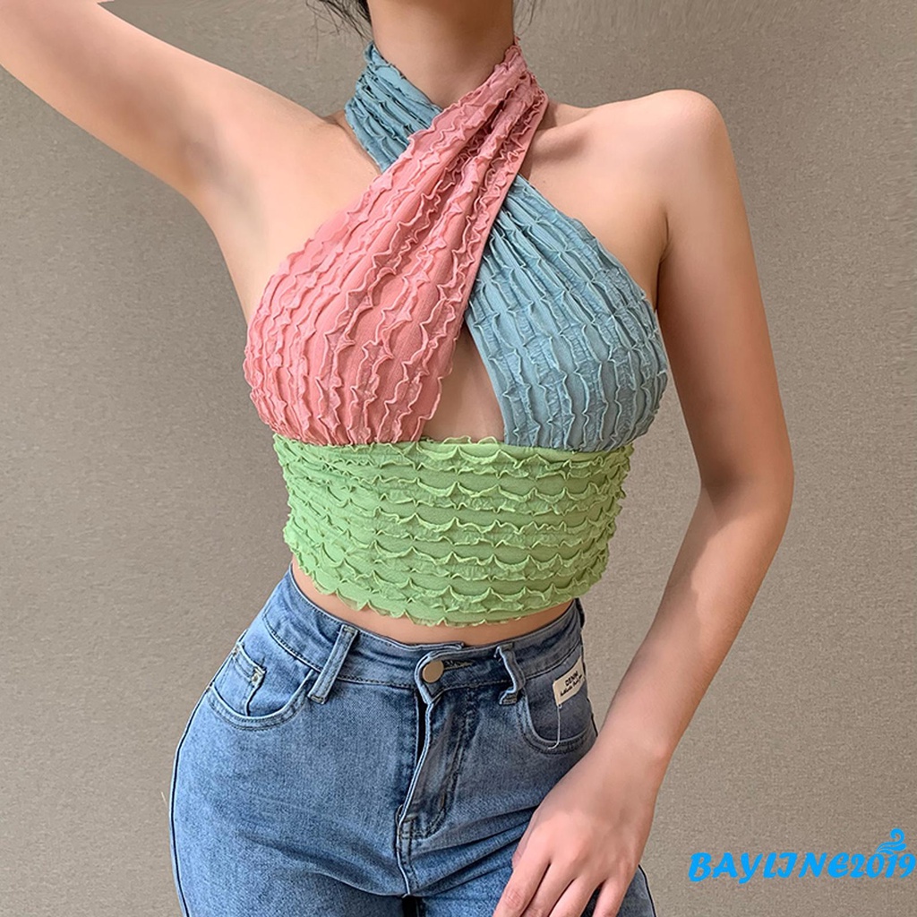 Áo Lửng Hai Dây Thời Trang Quyến Rũ Dành Cho Nữ