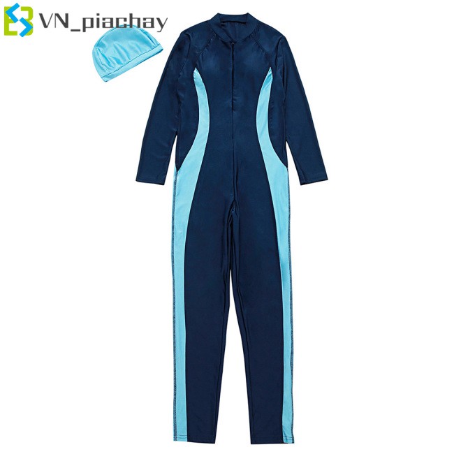 Bộ Đồ Bơi Liền Thân Dài Tay Xinh Xắn Dành Cho Nữ | BigBuy360 - bigbuy360.vn