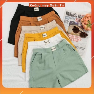 Quần Đũi cộc nữ, Quần Short nữ chất đũi siêu nhẹ thoáng mát mùa hè