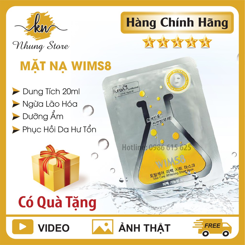 Mặt Nạ Dưỡng Trắng Da Toàn Diện, Cải Thiện Lão Hóa WIMS8 (Total Care Whitening Sheet Mask)