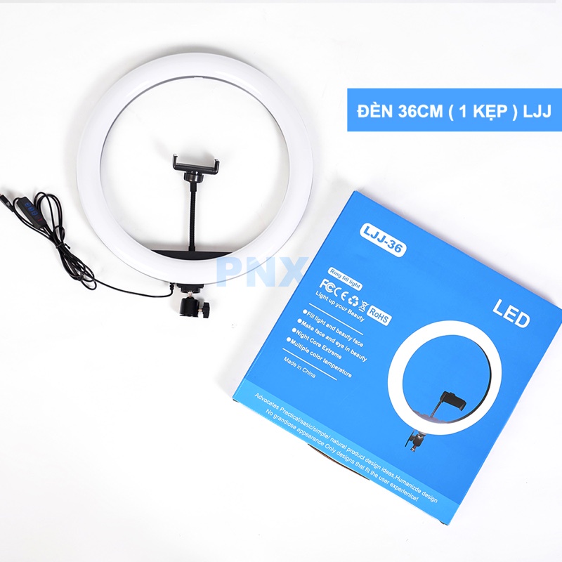 Đèn livestream 26 30 33 36cm và chân 2m1 hỗ trợ chụp ảnh, bán hàng, make up nhiều chế độ sáng